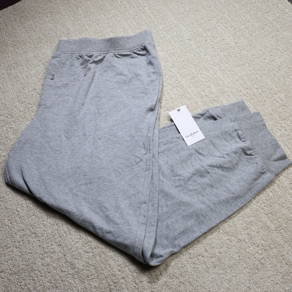 Goodfellow & Co Mens XXL Knit Jogger Heather Gray Tapered Lounge Pants NWT